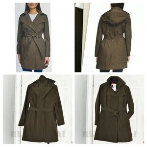 NWT Calvin Klein Ladies' Trench Coat Green